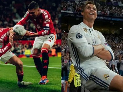 Học theo Ronaldo, Garnacho bị Casemiro ngăn cản