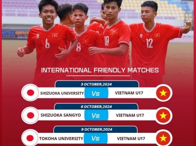 Xác định đối thủ của U17 Việt Nam tại Nhật Bản