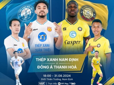 Trực tiếp Nam Định vs Thanh Hoá, 18h00 hôm nay 31/8