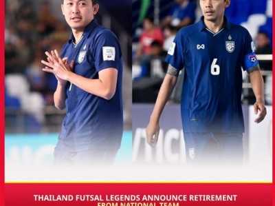 Futsal Thái Lan chia tay 2 huyền thoại