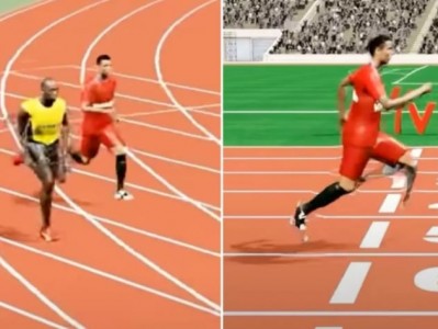 Ronaldo và Usain Bolt 'hít khói' một đối thủ ở cự ly 100m